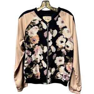Ci Sono Silky Floral Bomber Jacket *NWOT